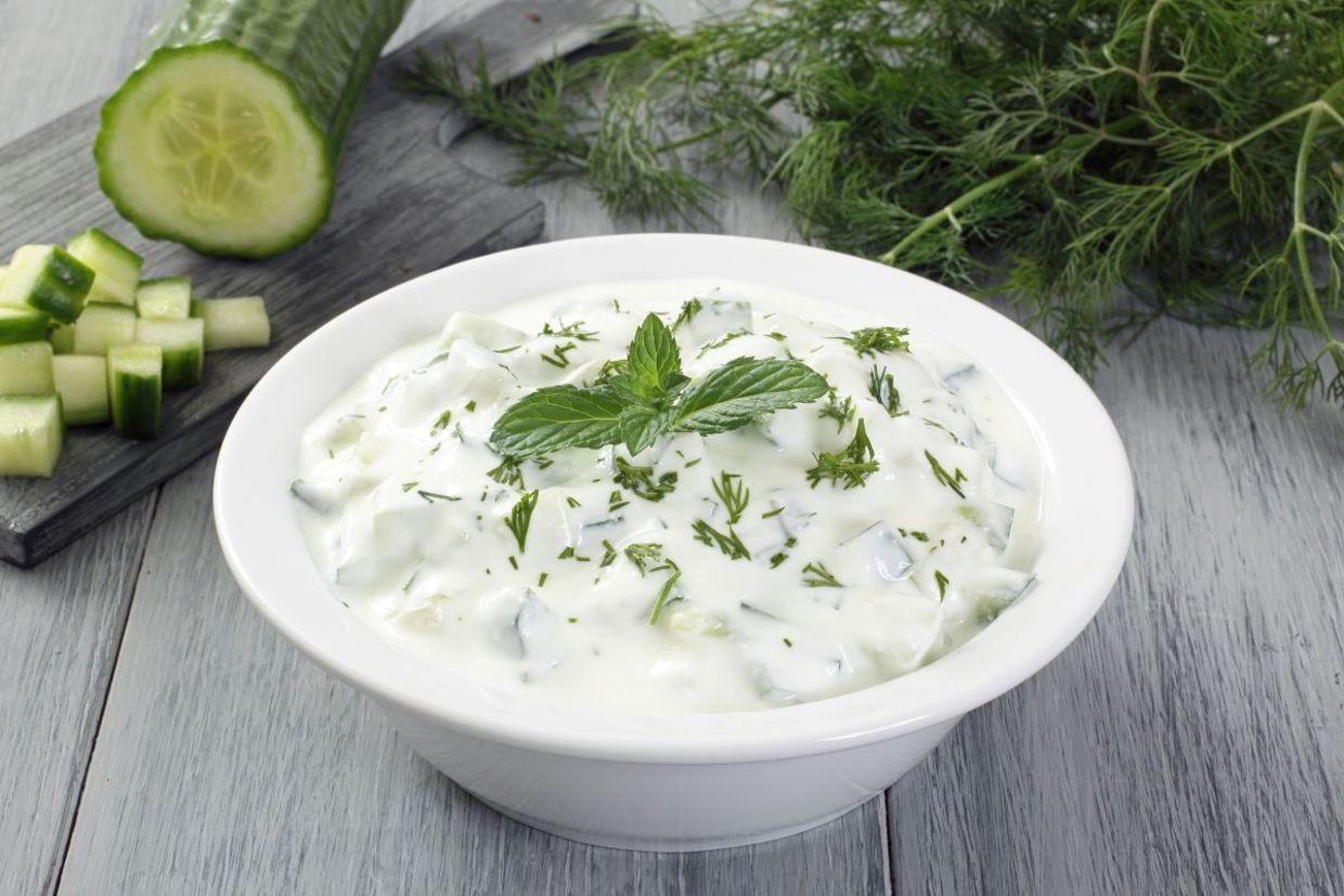 Yogurt cucumber salad. Yogurt cucumber salad.