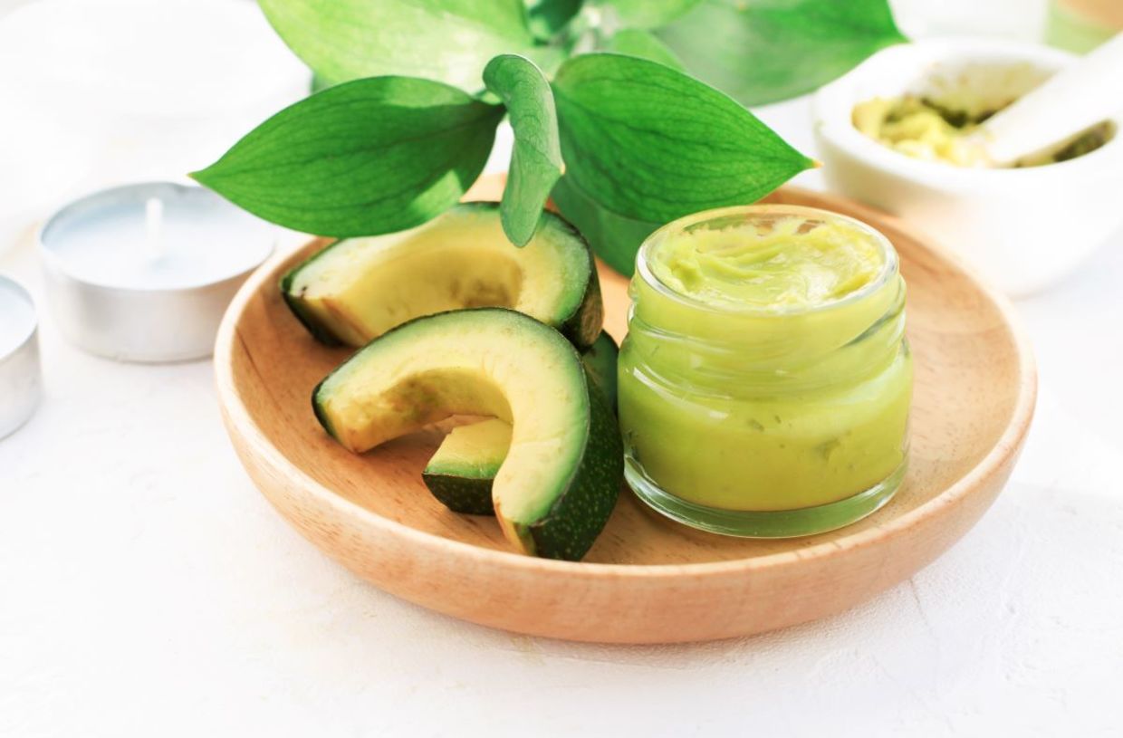 DIY avocado facial. DIY avocado facial.