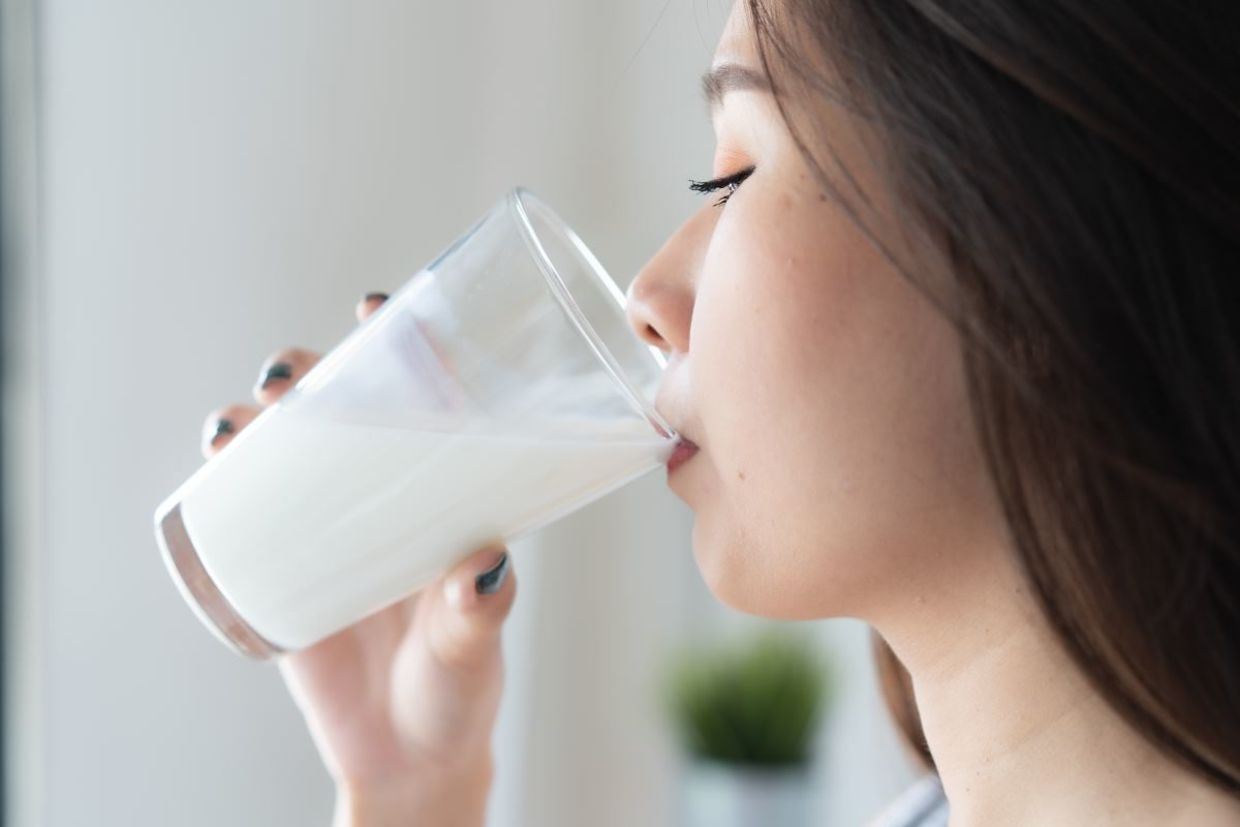 Drinking milk as part of a cleanse. Drinking milk as part of a cleanse.