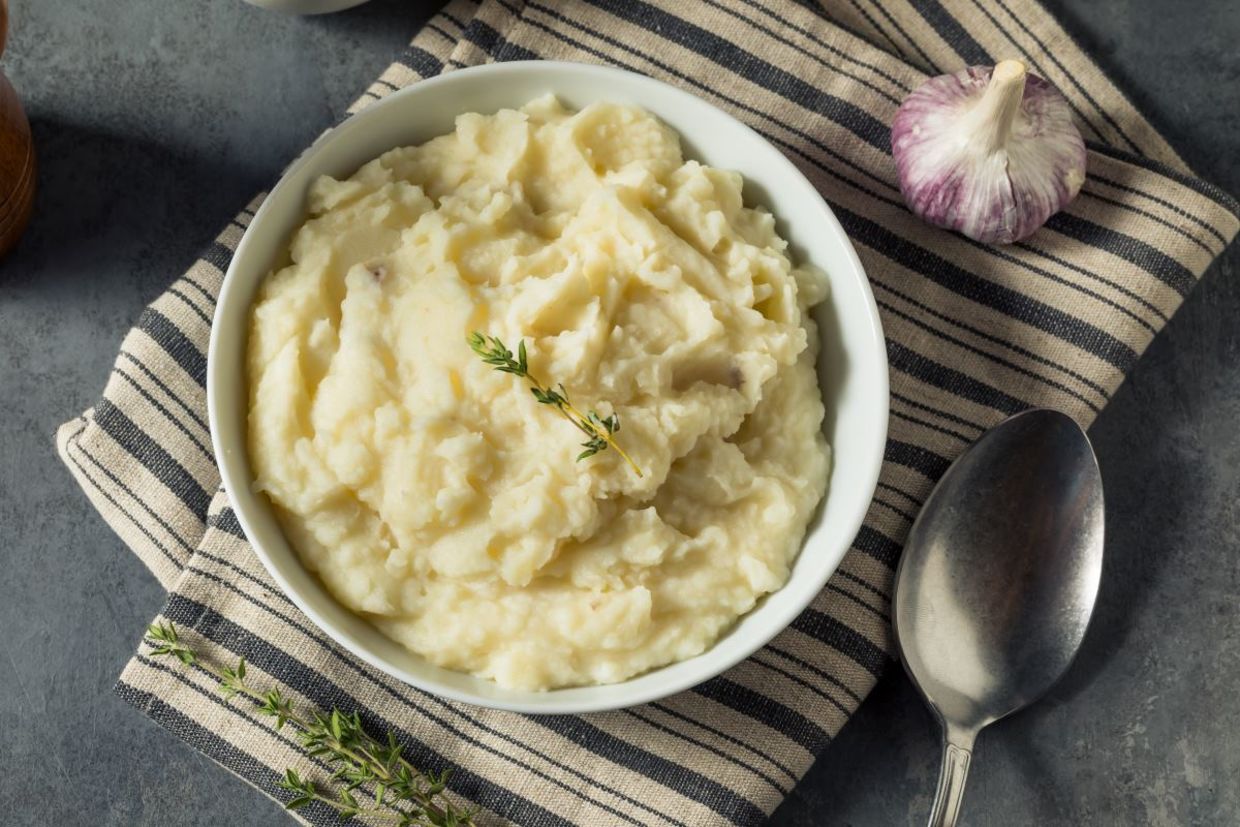 Garlic mashed potatoes. Garlic mashed potatoes.