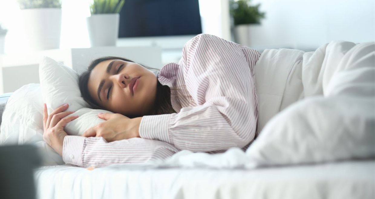 Woman sleeping soundly. Woman sleeping soundly.