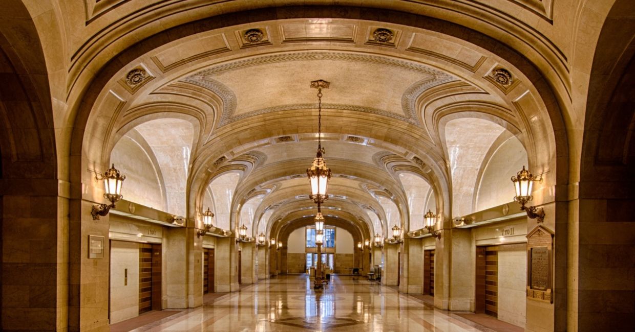 The lobby of Chicago’s City Hall. The lobby of Chicago’s City Hall.