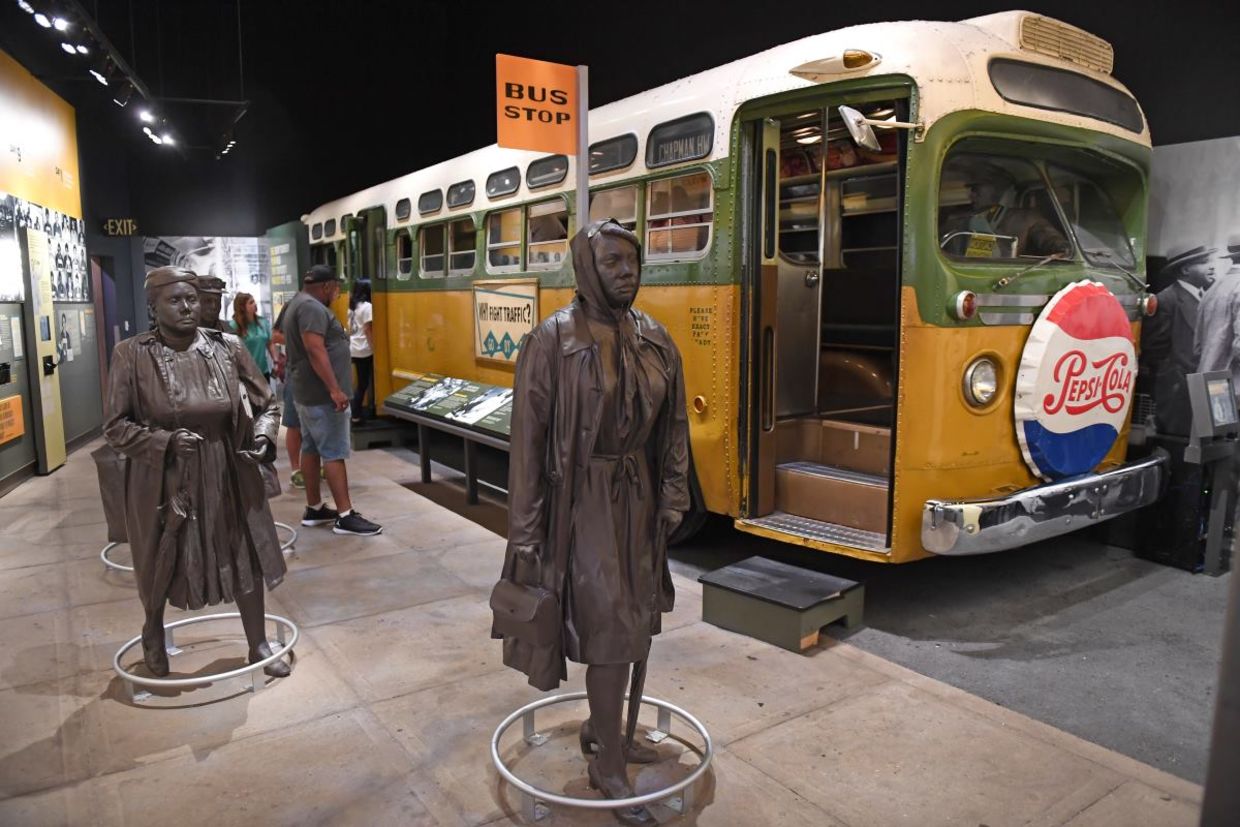 Display at The National Civil Rights Museum. Display at The National Civil Rights Museum.
