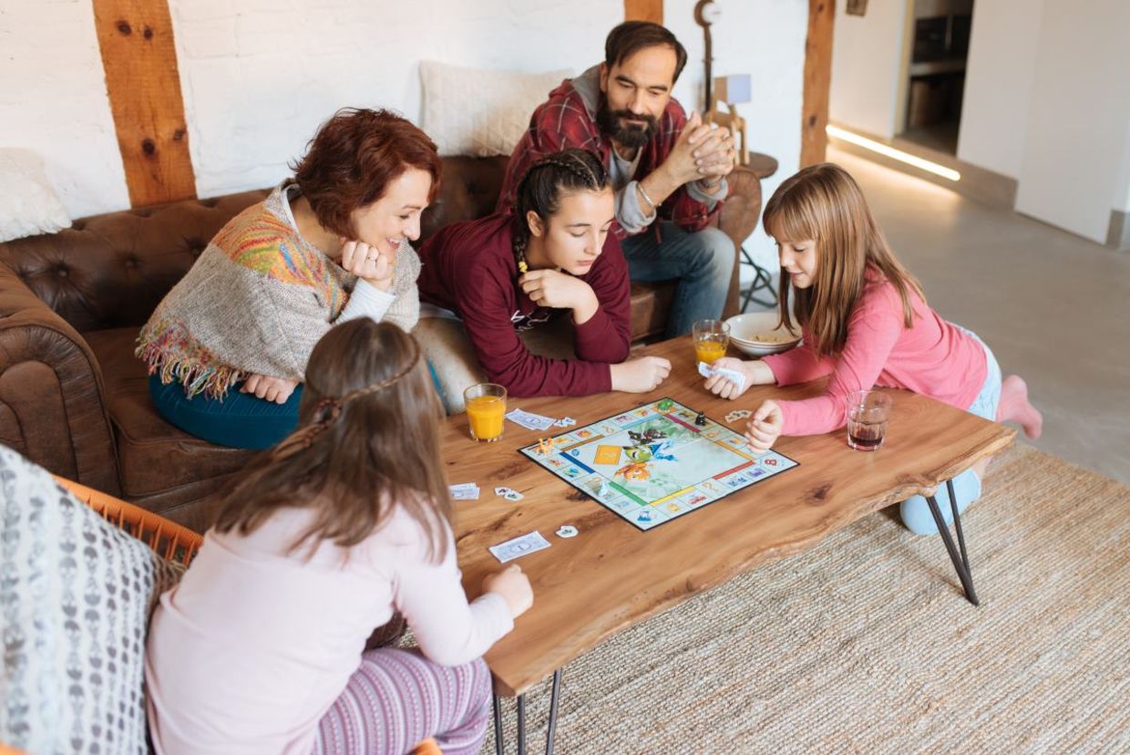 Family game night. Family game night.
