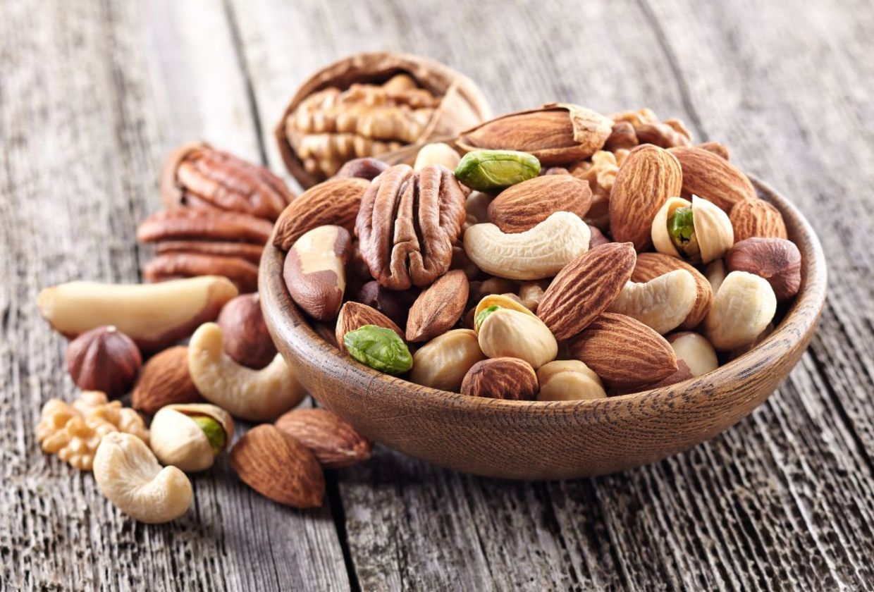 Mixed nuts are a healthy snack. Mixed nuts are a healthy snack.