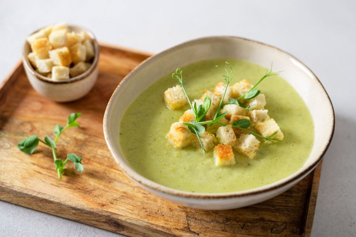 Homemade pea soup for dinner. Homemade pea soup for dinner.