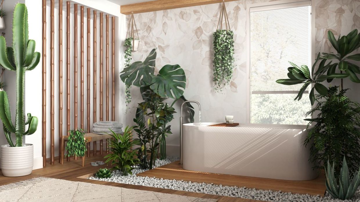 Natural materials include bamboo, wood, and stone. Natural materials include bamboo, wood, and stone.