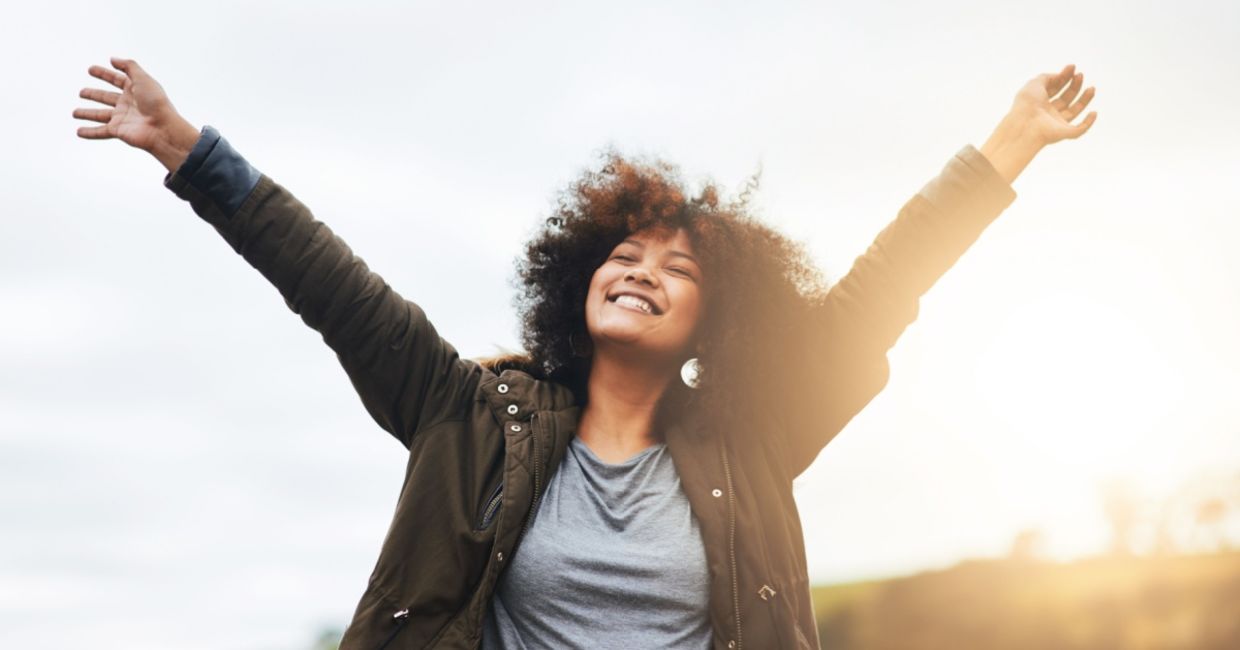 A confident and optimistic woman. A confident and optimistic woman.