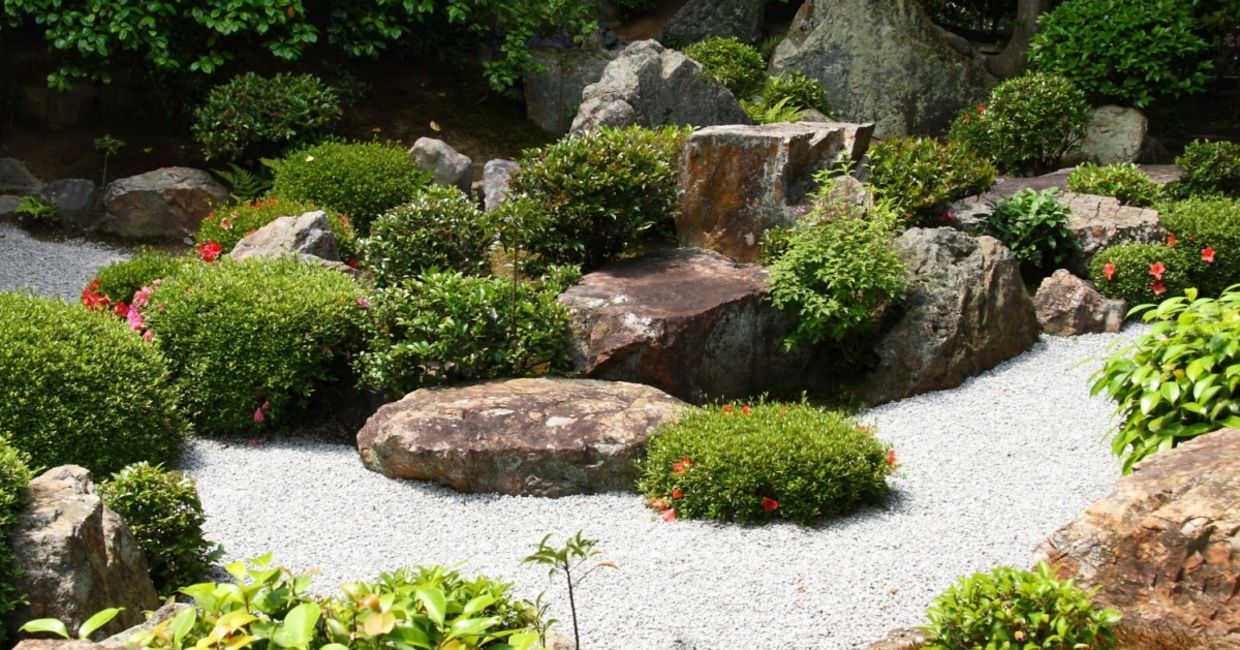 Japanese Zen garden. Japanese Zen garden.