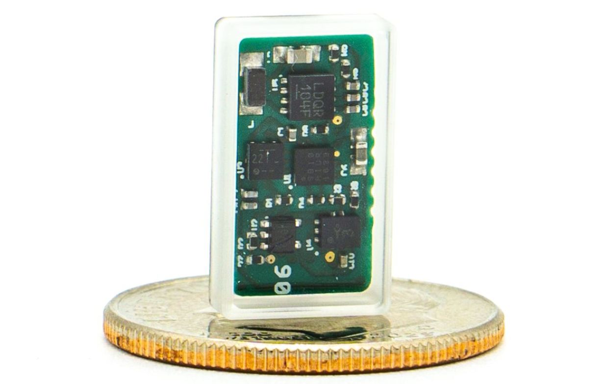This tiny stimulator is the size of a dime. This tiny stimulator is the size of a dime.
