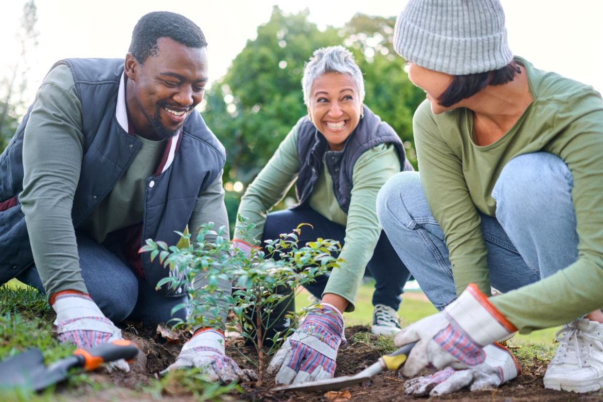 Working on a comunity garden is just Working on a comunity garden is just