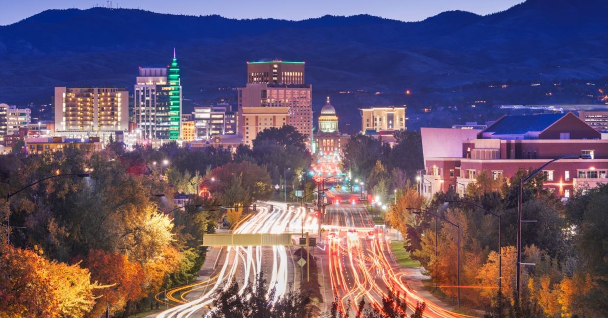 Boise Idaho city skyline. Boise Idaho city skyline.